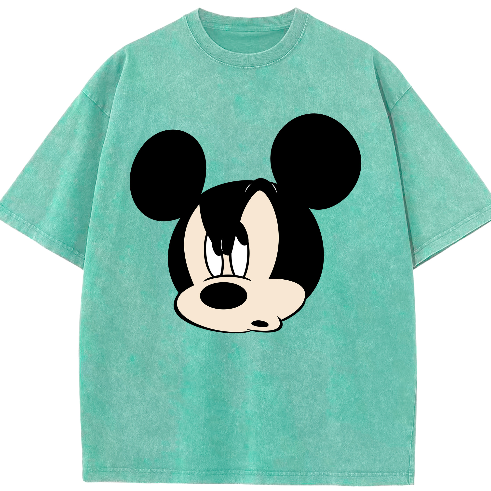 （画像用） ミッキーマウス Mickey Mouse 綿100% ヴィンテージ風 半袖Tシャツ（フロントプリント）